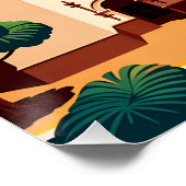 Mérida Mexico Retro-Reiseposter-Kunst Poster (Ecke)