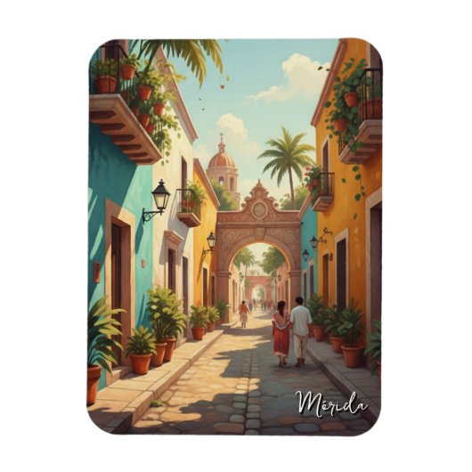 Merida Mexico Travel Magnet (Vertikal)