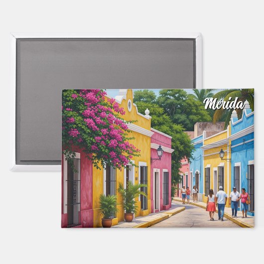 Merida Mexico Travel Magnet (Vorderseite/Rückseite)