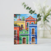 Merida Mexico Travel Postkarte (Stehend Vorderseite)