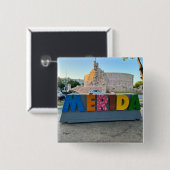 Merida, Mexiko - Square Button (Vorne & Hinten)