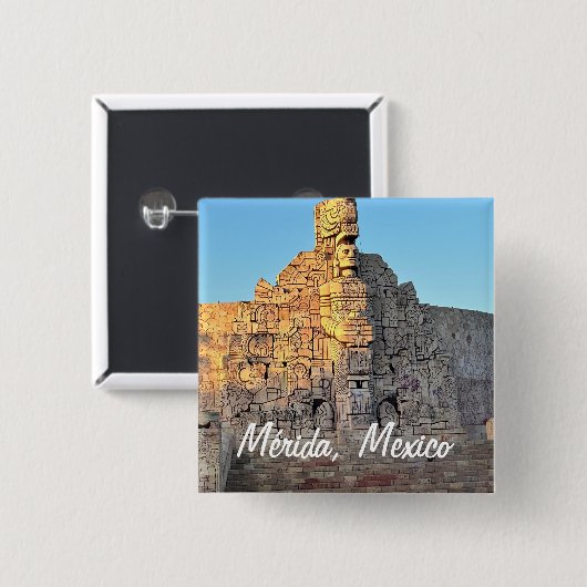 Merida, Mexiko - Square Button (Vorne & Hinten)