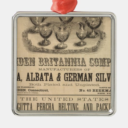 Meriden Britannia Company Silbernes Ornament (Vorne)