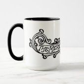 Meriden-Feuer-Arme gravierte Rolle-Logo-Tasse Tasse (Links)