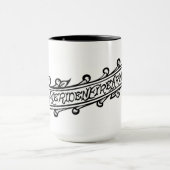 Meriden-Feuer-Arme gravierte Rolle-Logo-Tasse Tasse (Zentrum)