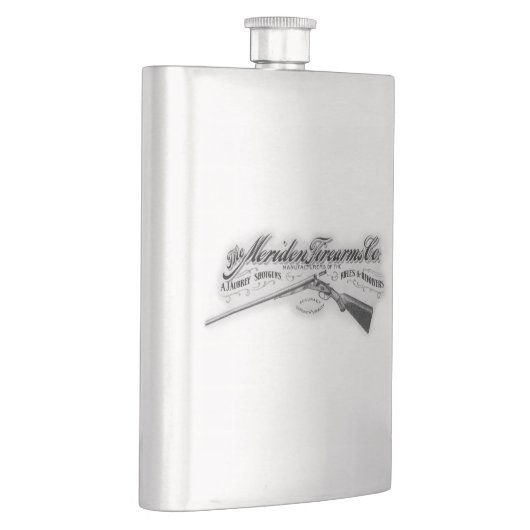 Meriden-Feuer bewaffnet Co-Logo-Flasche 1908 Flachmann (Rechts)