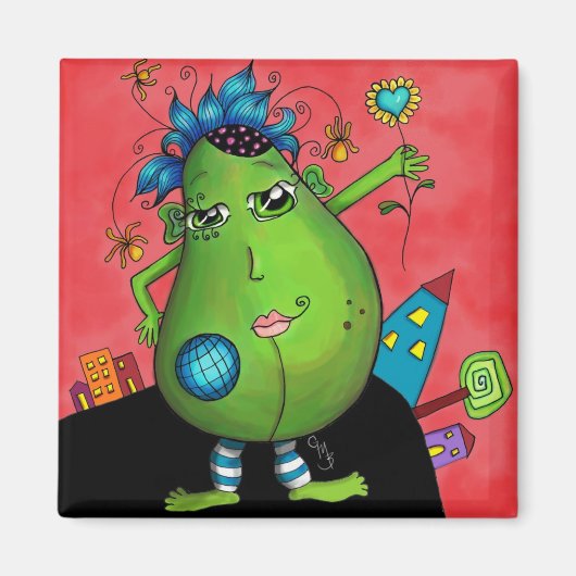 Meridian Avocado Magnet (Vorne)