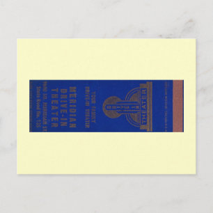 Meridian Drive-In Theater, Mississippi Vintag Postkarte