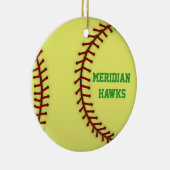 Meridian Hawks Softball Keramik Ornament (Rechts)