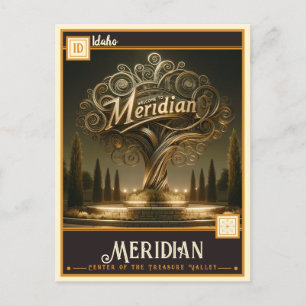 Meridian, Idaho VINTAG Postkarte