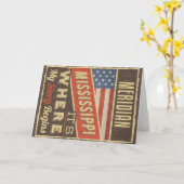 Meridian Mississippi Karte (Gelbe Blume)