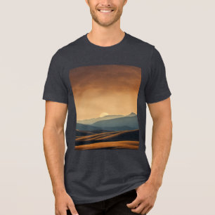 Meridian Precision: High-Resolution Art auf Ultra- Tri-Blend Shirt