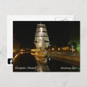 Meridianas Nacht von @LoveKlaipeda (Memel Postcard Postkarte (Vorne/Hinten)
