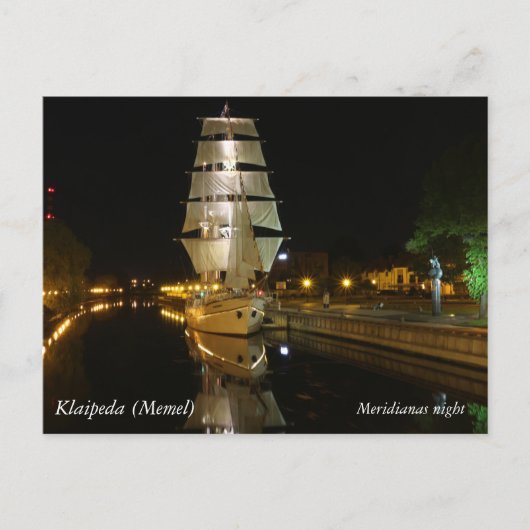 Meridianas Nacht von @LoveKlaipeda (Memel Postcard Postkarte (Vorderseite)