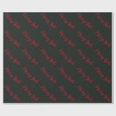 Merines Weihnachten Schwarzes Wrapping Paper Geschenkpapier (Flach)