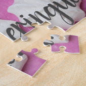 Meringues auf rosa Papiergeschenk Puzzle (Seite)