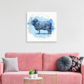 Merino Ram Leinwanddruck (Insitu (Wohnzimmer))