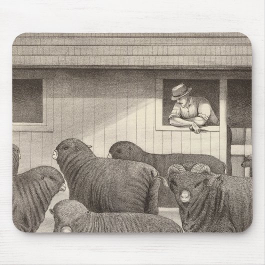 Merino-Schafe Mousepad (Vorne)