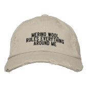 Merino Wool regiert alles um mich Bestickte Baseballkappe (Vorderseite)