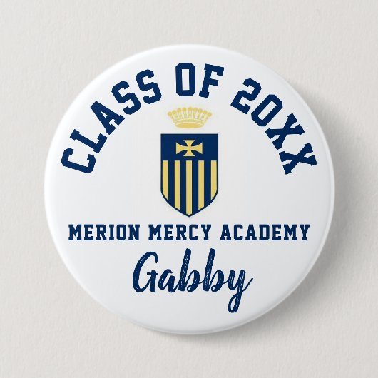 Merion Mercy Academy Button Logo Custom (Vorderseite)