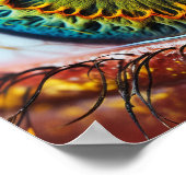 Merizing Macro Foto von Alien Eye Poster - Uniq (Ecke)