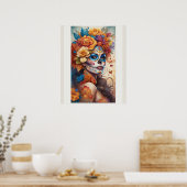 Merizing Women in Sugar Skull Make Poster (Küche)