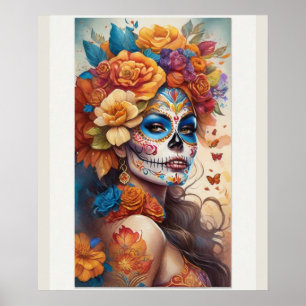 Merizing Women in Sugar Skull Make Poster