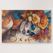 Merizing Women in Sugar Skull Make Puzzle (Horizontal)