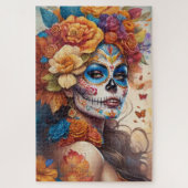Merizing Women in Sugar Skull Make Puzzle (Vertikal)