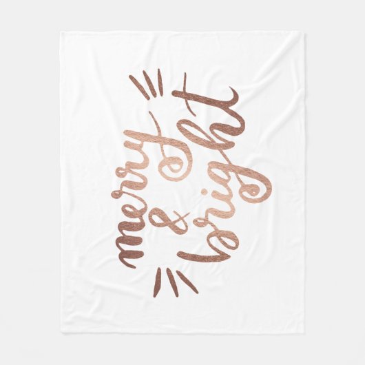 Merk und hell - Kupfer Fleecedecke (Vorderseite)