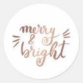 Merk und hell - Kupfer Runder Aufkleber (Vorderseite)