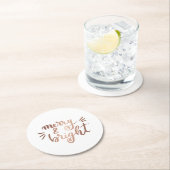 Merk und hell - Kupfer Runder Pappuntersetzer (Vor Ort)