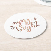 Merk und hell - Kupfer Runder Pappuntersetzer (Angewinkelt)