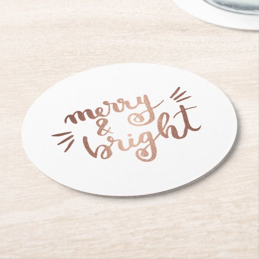 Merk und hell - Kupfer Runder Pappuntersetzer (Angewinkelt)