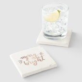 Merk und hell - Kupfer Steinuntersetzer (Seitenansicht)