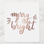 Merk und hell - Kupfer Weinetikett (Einzelnes Label)