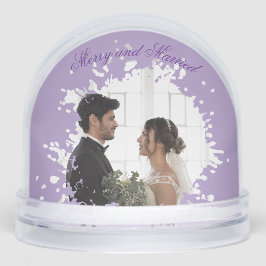 Merk und verheiratet schneekugeln