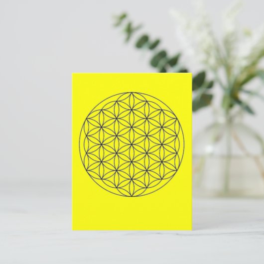 merkaba-Blume Postkarte (Stehend Vorderseite)