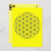 merkaba-Blume Postkarte (Vorne/Hinten)