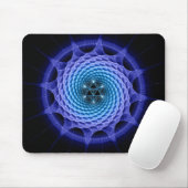 Merkaba gewundenes Mandala-Blau Mousepad (Mit Mouse)