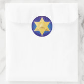 Merkaba mit Blume des Lebens Runder Aufkleber (Tasche)