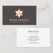 Merkaba Sacred Geometry Symbol Visitenkarte (Vorne/Hinten)