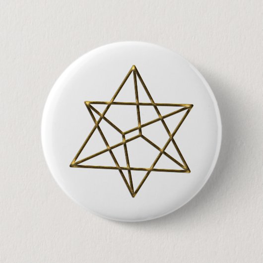 Merkaba - Stern Tetraeder - Metatrons Würfel Button (Vorderseite)