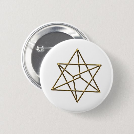 Merkaba - Stern Tetraeder - Metatrons Würfel Button (Vorne & Hinten)