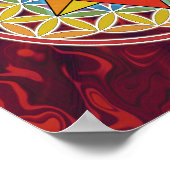 Merkaba und Blume des Lebens Poster (Ecke)