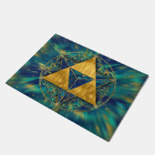 Merkabah in der Blume des Lebens Fußmatte (Schrägansicht)