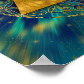 Merkabah in der Blume des Lebens Poster (Ecke)