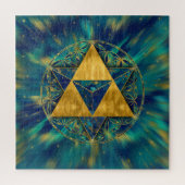 Merkabah in der Blume des Lebens Puzzle (Vertikal)