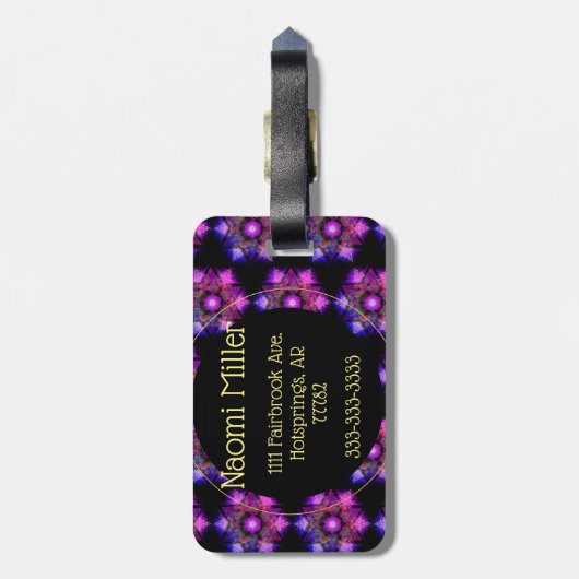 Merkabah Mandala-Muster Gepäckanhänger (Rückseite vertikal)