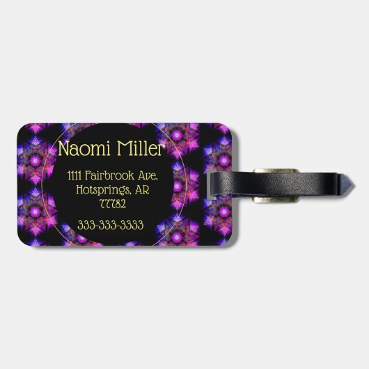 Merkabah Mandala-Muster Gepäckanhänger (Rückseite horizontal)